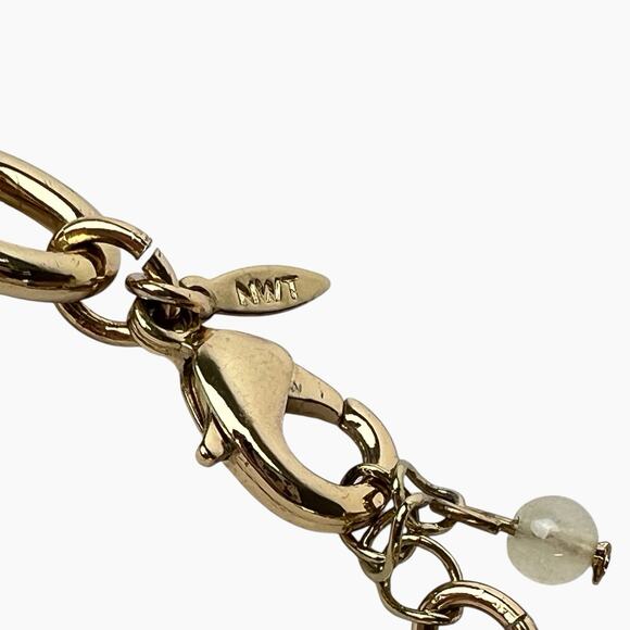 Avon Vintage Bracelet Open Oval Links Smooth Polished Gold Tone Shiny 7.5 Inch - Picture 5 of 6